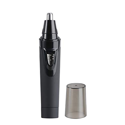 Eachbeauty Professional Ear & Nose Hair Trimmer Painless Eyebrow and Facial Hair Trimmer for Men/Women Manual Battery-Operated Hair Scissors (Black)
