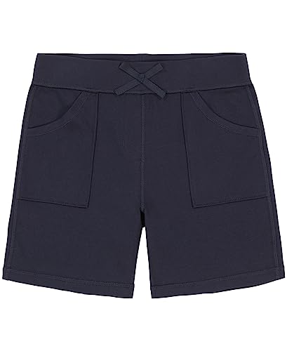 Nautica Girls School Uniform Sensory-Friendly Soft Pull-on Casual Shorts, Navy, 12 14 US