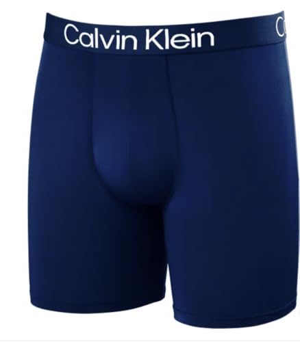 Calvin Klein Microfiber Men's Boxer Briefs, 3 pack, Blue Assortment4