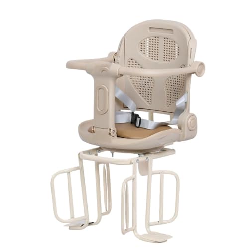 HYZHANHONG Deep Coffee,Rear Mounted Child Bicycle Seat with Backrest and Footrest Pedals, Adjustable Width Bicycle Rear Seat, Suitable for All Bicycle Rear Frames