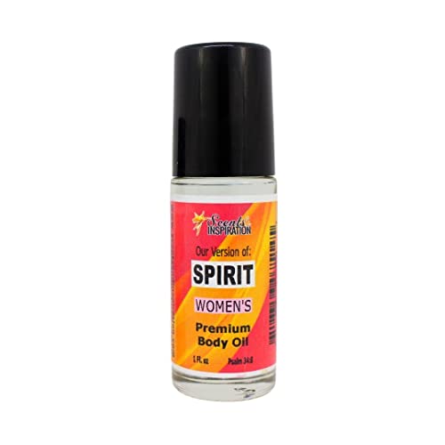 Scents & Inspiration Roll-On Fragrance Oil - Our Version of Spirit | Women's Fragrances | Alcohol-Free | Travel Size | Long Lasting Women's Fragrance Oil | 1 Fl. Oz