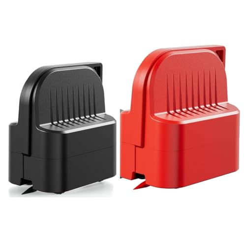 Booso 2 Cortadores de Papel de Regalo, Cortador de Papel de Regalo, 4 Ruedas, Herramienta Compacta para Cortar Rollos de Papel, Color Negro y Rojo