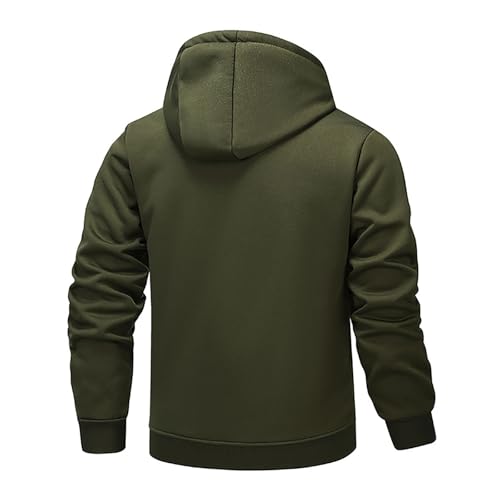 Fleece Hoodies for Mens Sherpa Lined Long Sleeve Solid Color Hooded Jackets Thick Fall Winter Casual Outwear Coats2