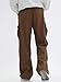 Verdusa Boy's Casual Baggy Cargo Pants Elastic Waist Workout Sweatpants Joggers Coffee Brown 10 Years