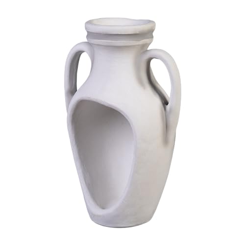 gartendekoparadies.de Amphore als Blumentopf Pflanzgefäß aus Steinguss, Grau, 42 x 12 cm, 7 kg, frostsicher (3 Liter)