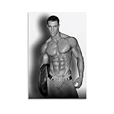 Greg Plitt Fitness Model Bodybuilder Muscular Man Quotes Portrait Black And White Art Fitness Poster Wall Art Decoration Living Room Bedroom Decor (2) Canvas Poster Wall Art Decor Print Picture Painti