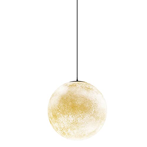 Lámpara colgante de luna 3D de resina YangRy para iluminación moderna de isla de cocina y salón