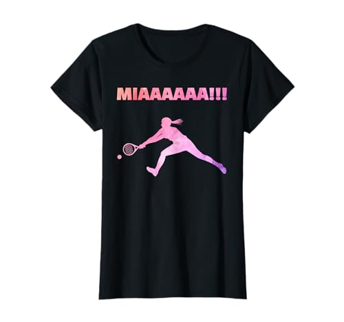 Padel Divertente Silhouette Ragazza Mia! Maglietta