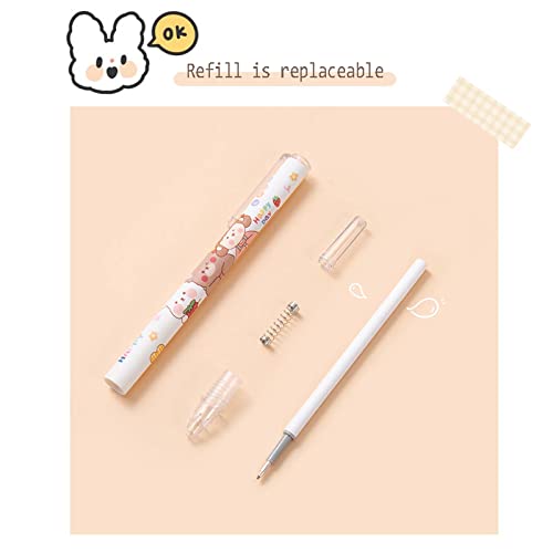 Bolígrafo de Gel con Pulsador Kawaii Pack de Seis 0.5mm Tinta Negra miniatura 7