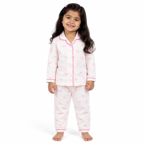 Image of LuvLap Boys & Girls Night Suit Regular Fit 100% Cotton Full Sleeve Nightsuit