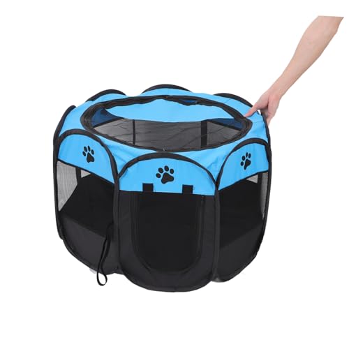 Parc de jeu sécurisé avec porte filet résistant pour chiot et chaton - 4