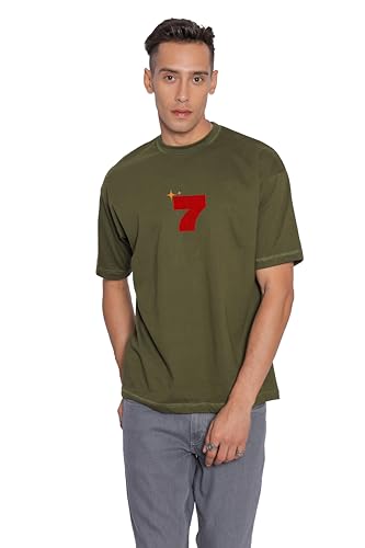 Image of Unisex Cotton Football Graphic Print Oversized Fit T-Shirt