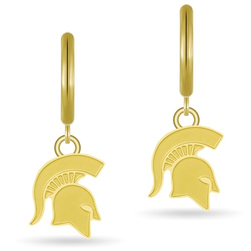 Stone Armory Brincos para Michigan State Spartans – Joias de aço inoxidável folheadas a ouro 18K pro