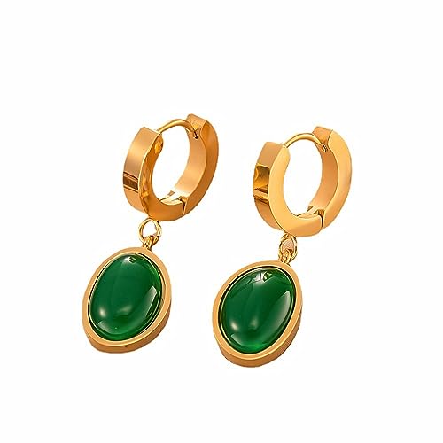 Boucles d'oreilles vintage vert, le cadeau de Noël idéal pour elle