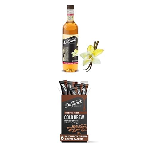 Image of DaVinci Gourmet Vanilla Cold Brew At Home Starter Kit, 25.4 Fl Oz (Pack of 1) + 6 Single Serve Packets (Pack of 1)