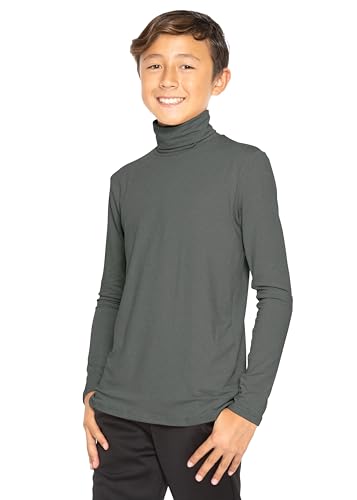 Boy's Oh So Soft Turtleneck Charcoal Gray X-Large