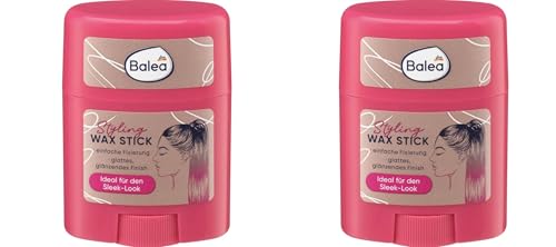 Balea - 2 barras de cera para el cabello, 2 x 25 g, fijación rápida, también para el pelo de bebé, manteca de mango y aceite de aguacate + palo Purelife
