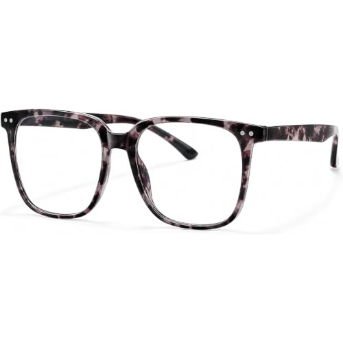 Image of Oversized Square Blue Light Blocking Glasses for Women Men, Anti Glare Computer Glasses, Reduce Eye Strain