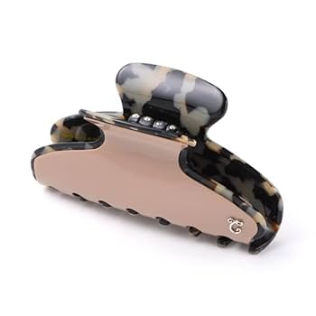 コンプレックスビズ リムド バンスクリップ ベージュ Complex Biz＞リムド バンスクリップ L(ピンクベージュ