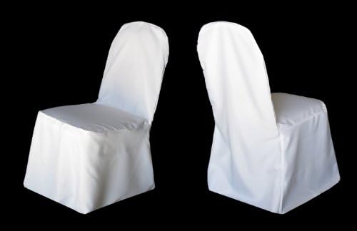 New Pack of 100 White Polyester Folding Wedding Party Chair Covers