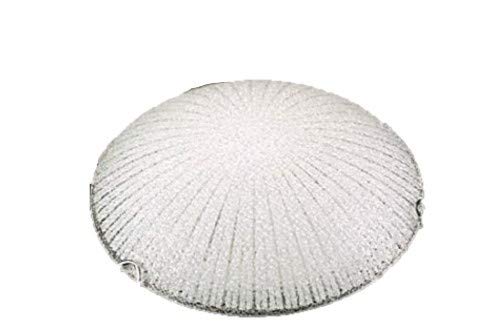Lampada plafoniera applique in vetro decorata bianca 3 luci 40 cm da parete soffitto tonda ORM-581465