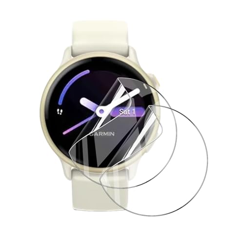 Natbok 2 Pack Screen Protector for Smartwatch Garmin vívoactive 6/Garmin vívoactive 5,Soft Flexible TPU Film Screen Protector for Garmin vívoactive 6,Full Coverage,HD Clear,Support Fingerprint Unlock
