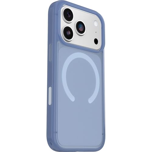 Coque antichoc MagSafe iPhone 17 Pro Otterbox fine transparente bleu - 4