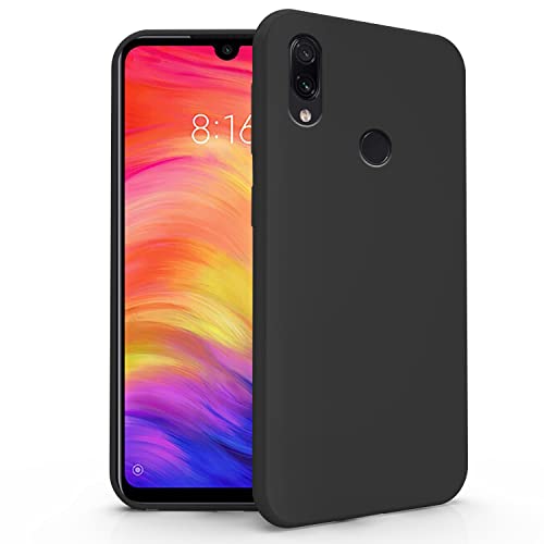 N NEWTOP Cover Compatibile per Xiaomi Redmi Note 7/7 Pro, Custodia TPU SOFT Gel Silicone Ultra Slim Sottile Flessibile Case Posteriore Protettiva (Nero)