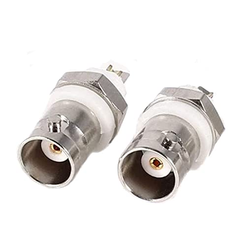 bnafes BNC Chassis Panel Mount Socket Female Jack Solder Type Connectors Adapter - (8 Pcs)