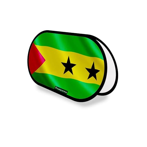 Drapeau Sao Tomé-et-Principe 70x120cm pour Stand et Événementiel Extérieur Ovale