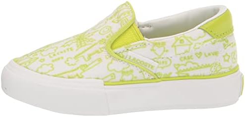 Lacoste Baby Jump Serve Slip On Sneaker, YLW/WHT, 8 US Unisex Infant | Image 7