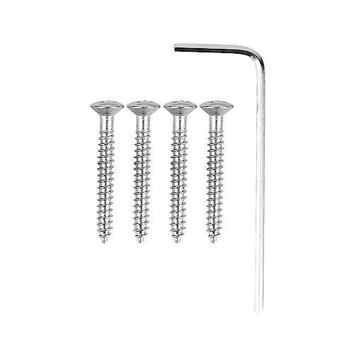 Ponte de Sela de Guitarra Elétrica, Ponte de Metal de Guitarra Fixa Durável para Baixo (GA904 Prata)