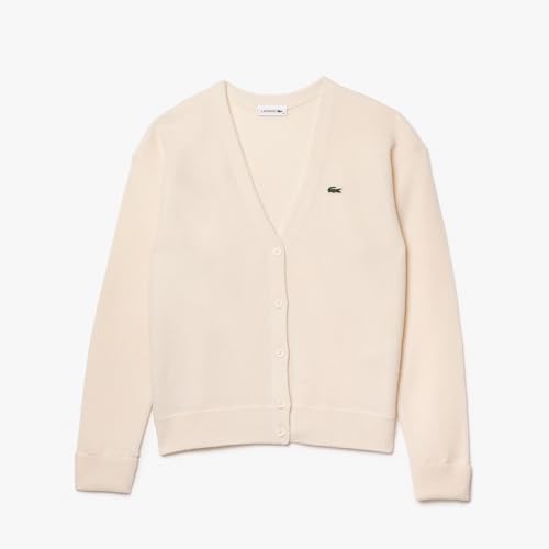 Image of Lacoste Women's V-Neck Wool Cardigan