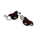 Hide & Drink Bear Shaped Cord Keeper (Cord Clam) 2-Pack Handmade (Swayze Suede)