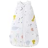 Mosebears Baby winterslaapzak 2,5 TOG babyslaapzak 100% katoen ademende babyslaapzak (White Animal, 6-12 maanden)