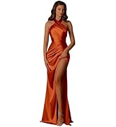 Satin Bridesmaid Dresses for Women 2026 Spaghetti Straps Mermaid Formal  Dress with Slit V Neck Long Wedding Guest Dress Aqua Size0 at Amazon  Women's Clothing store