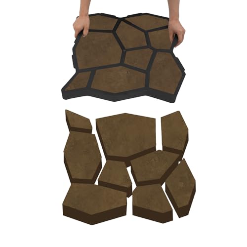 2 plantillas de hormigón para pavimentación, forma de 50 x 50 cm, moldes de cemento, moldes de hormigón, molde de hormigón, para caminos de patio, entradas, plataformas de piscina, etc
