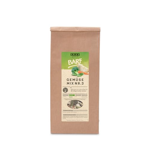 GRAU – El Original – Mezcla de verdura deshidratada para menús Barf para Perros - Mezcla de Verduras «Mezcla n.º 3», Pack Individual (1 x 500 g), alimento complementario para Perros