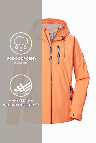 G.I.G.A. DX Damska kurtka softshellowa/kurtka outdoorowa z kapturem GS 74 WMN SFTSHLL JCKT, hellapricot, 40, 43052-000
