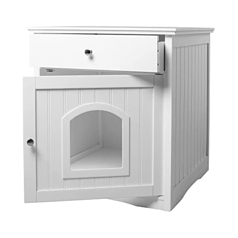 UPP Katzenschrank mit Schublade I weiß I Katzenhöhle/Hundebett Cover