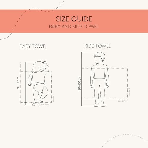 Image of HABER Organic Cotton Muslin Baby Bath Towel 70x70 Pack of 2|4 Layer Ultra Soft Skin Safe Muslin | Highly Absorbent Quick Dry Newborn Towel for Sensitive Skin | Gentle Towel for Infants & Toddlers