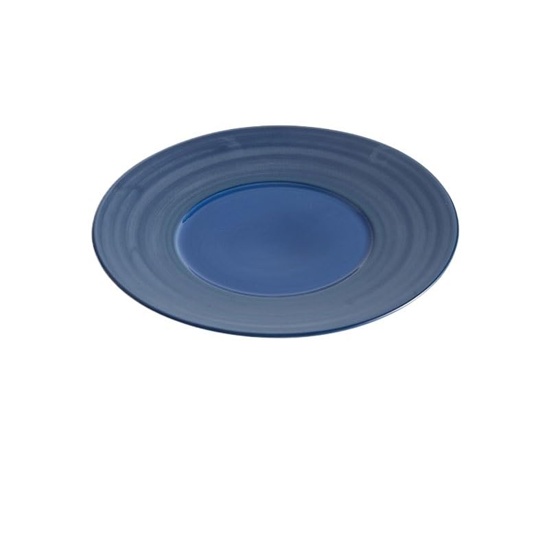 Pratos platear Plana de cerámica Vintage for Restaurante, for Carne, Postre, Sushi, Ensalada Frutas, frío, vajilla Especial Vajilla(C 10.6 Inch)