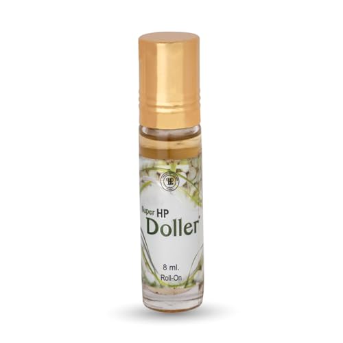 Image of HP Doller Attar Original Pure Long-Lasting Non-Alcoholic Roll-On Attar for Women, 8ml | Rich, Luxurious - Jasmine scent eau de parfum | Long-lasting Women's perfume | Perfect Signature Fragrance | Perfect for Gifting
