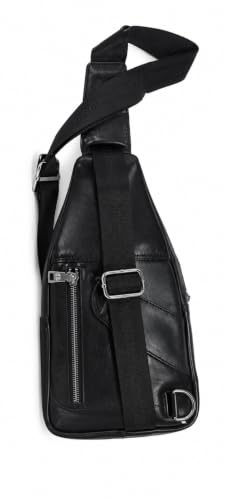 Image of Allen Cooper Premium Leather Sling Bag for Men | Crossbody Messenger Bag with Adjustable Shoulder Strap | Travel Organizer Shoulder Bag for Daily Use, Office & Outdoor Carry