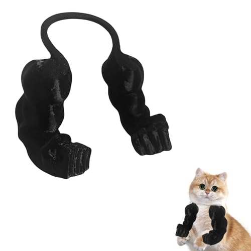 Creative Cat Muscle Arms,3D Printed Cat's Neck Arm with Muscle,Funny