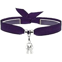BDM Pulsera Cofrade de Tela Morada Con Colgante de Nazareno -