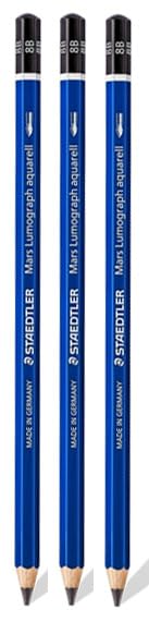 Mars Lumograph pencils 8B in pack of 3 nos.