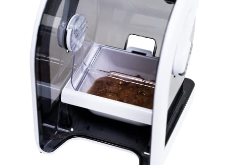 Closer Pets MiBowl Automatischer selektiver Mikrochip-Futterspender für Haustiere (CP500) – BPA und BHT freier Napf mit geschlossener Rückseite für kleine bis mittelgroße Katzen und kleine Hunde, Weiß