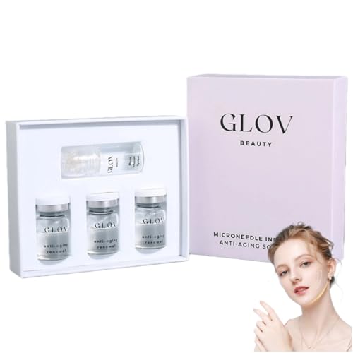 Glov Beauty Micro Infusion System Science Anti Aging Serum for Skin Care At Home Hydrating Wrinkle Filler with Collagen Peptide & Hyaluronic Acid (Three-Bottle Pack)