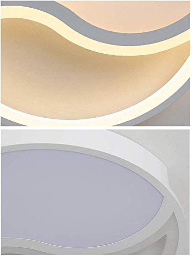 Plafonnier rond à LED télécommandable pour ajuster la lumière chaude de votre chambre - 5